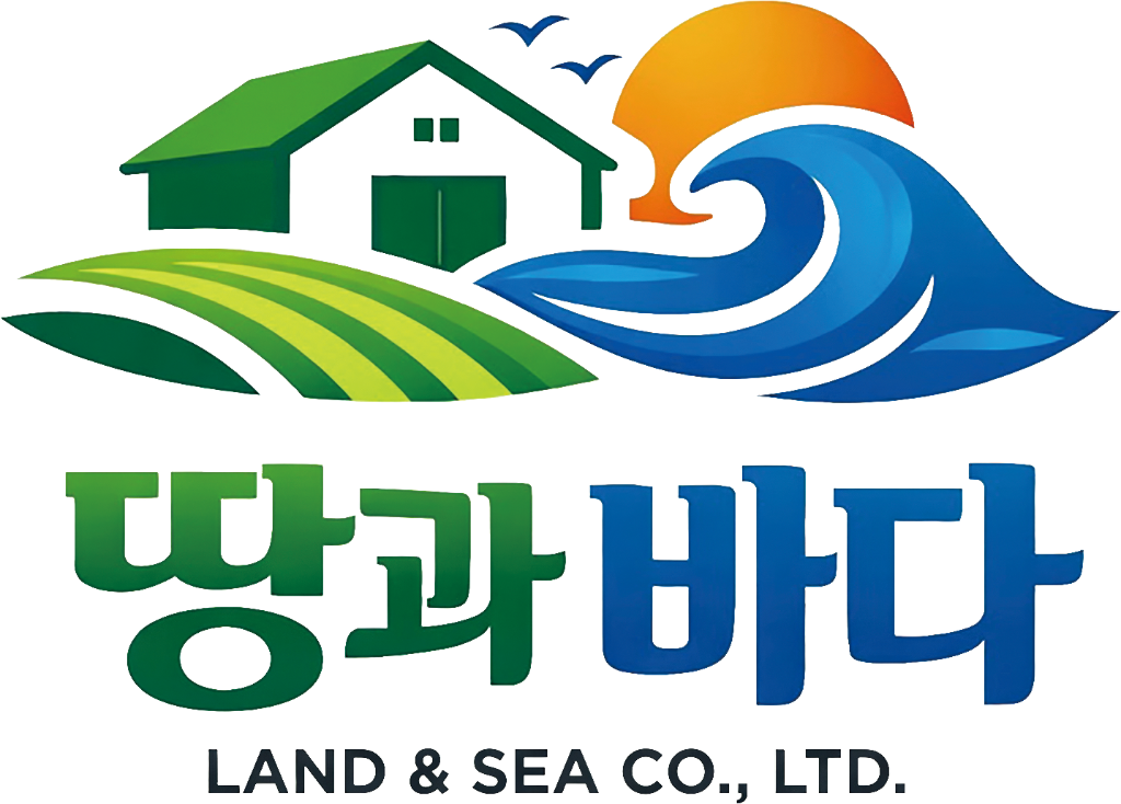 땅과바다 주식회사 LAND & SEA CO., LTD. CI 로고